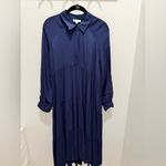 A loves A Navy Boho Lagenlook Tiered Midi Dress Quiet Luxury Business Casual Photo 2