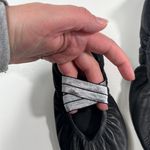 Free People Solitare Black Silver Metallic Strap Point Toe Ballerina Flats 37 Photo 1