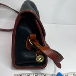 Dooney & Bourke 80’s Essex Navy & British Tan med size handbag w/ long strap Photo 10