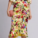 Saloni Olivia Floral Dress Yellow Size 4 Photo 0