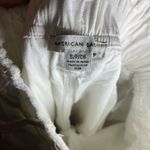 American Eagle White Cotton Wide-Leg Pull-On Pants Small EUC Photo 6