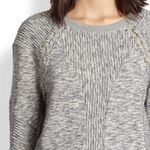 Rebecca Taylor  ottoman gray lace up sweat shirt Photo 2