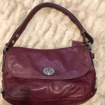 Coach Legacy Bordeaux Tumbled Leather Twist Lock Adjust Crossbody Shoulder Strap Photo 4