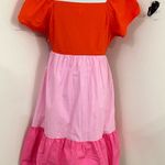The Get Barbie Colorblock Pink/ Red Cotton Mini Dress S Pink Photo 2