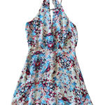 Parker  Women's Halter Neck Sleeveless Blouson Silk Floral Mini Dress Size Small‎ Photo 0