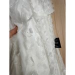 Lulus NWT  Darling Flirtation White 3D Floral Applique Tie-Back Midi Dress Sz XXL Photo 4