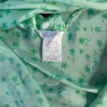 secret treasures Y2K Style Green Floral Slip Dress With Lace Up Back ~ Size Medium 💚🍄 Photo 6