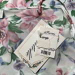 Vintage paper tag Dentelle Ivory Floral Polyester Slip Dress Nightgown Large Pink Photo 4