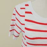 Loft  mixed striped short sleeve sweater size small Photo 6
