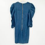 ZARA  Womens Casual Chic 70s V-Neck Puff Statement Sleeve Denim‎ Dress Size XS Photo 9