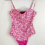 ZARA  Womens Pink White Floral Corset Bodysuit Top Bustier XS Photo 0