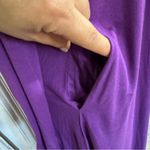Women Purple Halter Long Sleeve Tunic Mid Stretchy Pockets Dress XL High Photo 7