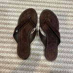 Reformation  Jessie Thong Sandal in Espresso Suede Photo 1