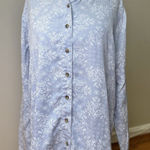 Marine layer  Carlin Floral Button Down Shirt Blue S EUC Cottage Boho Romantic Photo 0