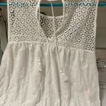LC Lauren Conrad Lauren Conrad white large tank top with pretty peek a boo pattern at top Photo 3
