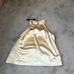 Allegra K  Gold Sequin Halter Top SIZE L Photo 3