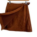 Banana Republic  Mini Skirt Women 2 Brown Faux Suede 70s Western Equestrian Photo 1
