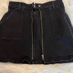 Madewell  Full Zip Front Black Denim Miniskirt Size 27 Skirt Utility Pockets Photo 7