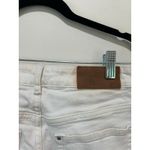 &Denim womens white jeans high waist culotte size 28 wide leg raw hem crop Photo 4