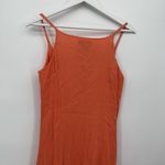 Spiegel Orange Coral Cotton Midi Asymmetrical Dress Size Small Boho Photo 6
