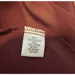 Candie's Sheer Burgundy Crochet Trim Blouse M Boho Button Front Detail Top Photo 3