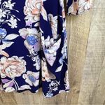 Entro Small Floral Lined Mini Dress W/V-Neck & 2 Front Pockets & Side Zip Photo 2