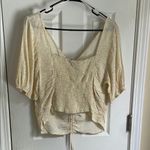 Sophie Rue  Light Yellow Floral Boho Western Blouse Photo 2