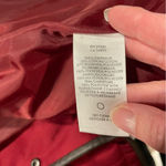 Pendleton Cute  cranberry quilted faux leather trim jacket pockets snaps lined Photo 4