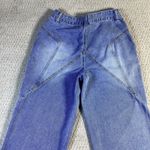 Wide Leg Jeans High Waist Star Back Detail Denim Blue Casual Pants Womens Size 27 Photo 4