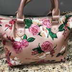 Betsey Johnson  Pink Floral Satchel Is Sweet, Features Crossbody Strap EUC Photo 5