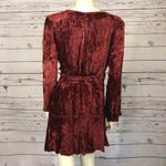 Vintage Kaush Collections Crushed Velvet wrap high low top size medium Red Photo 10