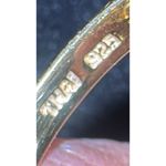 925 Sterling Silver Natural Blue Sapphire With CZs Size 7 Photo 5