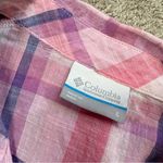 Columbia  Women’s Cotton Pink Camp Henry Short Sleeve Shirt Button Front Size L Photo 6