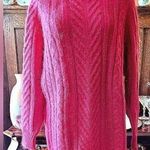 Robinson's Fuchsia Mohair Cable Sweater Dress Size L Photo 0