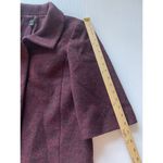 Ann Taylor Plum Wool Blend Cropped Jacket with 3/4 Sleeves size 6 Photo 3