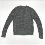 Gap Grey Heathered Classic Sweater Cozy Winter Crew Neck Cable Knit Small Photo 1