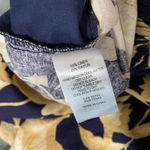 Joie  -capri Floral Wide-Leg Pants in Navy and Gold NWOT Photo 5