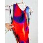 REBECCA VALLANCE Red White Side Waist Cutouts Del Prado Midi Dress size 8 Photo 6