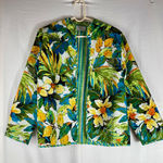 Alfred Dunner  Tropical Floral Jacket - Green, Yellow, Blue Photo 0