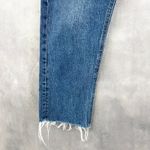 Topshop  Womens Straight Leg Jeans 28 Cropped Raw Hem Clean Girl Light Grunge Photo 2