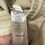 Free People  Drawstring Denim Track Pants Sz Small Khaki Wide Leg High Rise EUC Photo 7