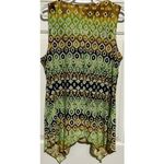 Cato  Women's Green Black Brown Built in Bra Tank Top Metal on Strap Size L Photo 1