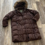 Eddie Bauer  Premium 700 Fill Goose Down Puffer long  Jacket Coat Brown size 3X Photo 0