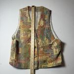 American Vintage VTG Aztec Pattern Waistcoat Vest Pastel Colors‎ Size Small Boho Western Photo 2