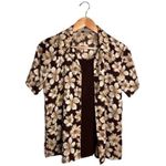 Notations  Hawaiian Button Up Size Small Tropical Y2K Blouse Floral Vintage Photo 7