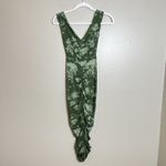 ASOS  Dress Green Floral bustier Drop Waist Wedding Cocktail Body Con 2 Feminine Photo 1