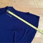 belldini Cold Shoulder Butterfly Sleeve Top, Gold Grommet, Navy Blue, Size S Blue Photo 12