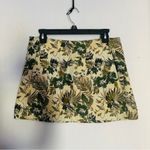 Urban Outfitters  Floral Embroidered Textured Pelmet Mini Skirt Medium Green Photo 0