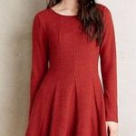 Dolan Boho Fit & Flare Sweater Dress Small Red Orange Academia Cottage Boho Photo 0
