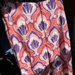 ZARA  Women’s Floral Patterned pleated zip front pants - Pink and Purple size 6 Photo 12